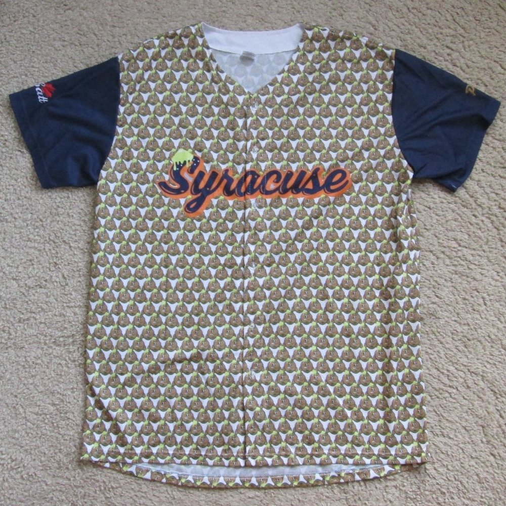 SUCCESS PROMOTIONS SYRACUSE METS SALT POTATOES BASEBALL JERSEY SZ L